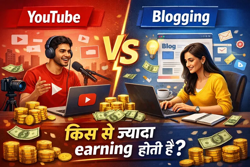 YouTube vs Blogging – kis se jyada earning hoti hai
